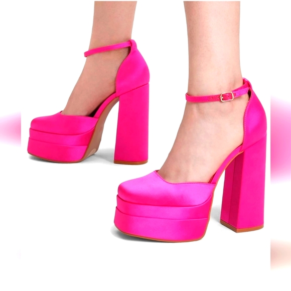wild fable Shoes - Pink high chunk platform heels Wild Fable